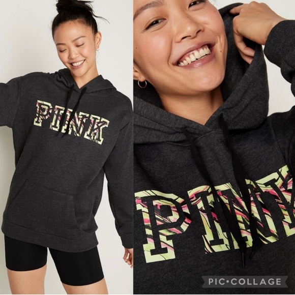 Vs pink campus hoodie size medium. NWOT. - Picture 1 of 11